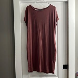 Mauve dress w/pockets